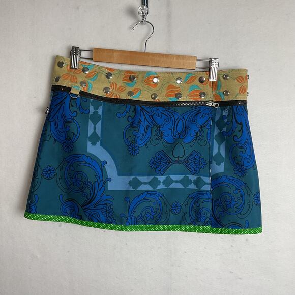 Zand Amsterdam Adjustable Reversible Wrap Skirt Boho Chic One Size - Picture 4 of 14